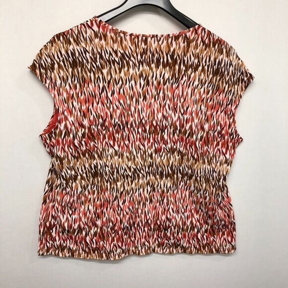 JM Collection Women Short Sleeve Blouse Top Shirt Plus Size 3X Nylon M188 -4 - Picture 6 of 11